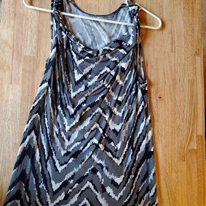 Loft Black and White Zebra Print Top M